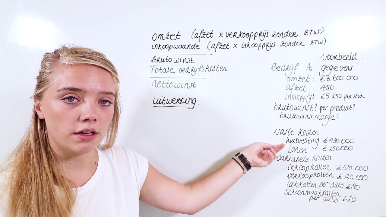 Examentip Economie - Omzet & nettowinst