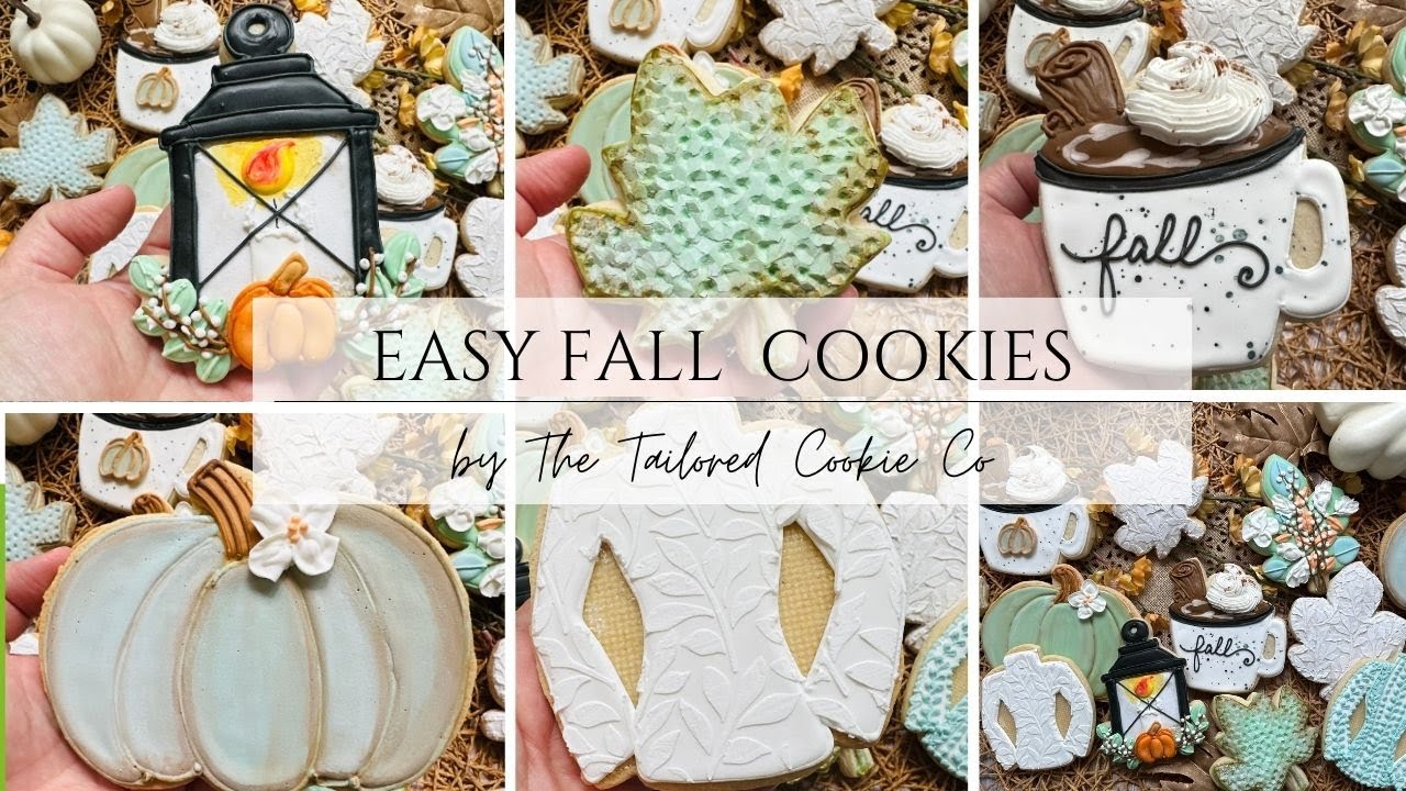 Easy Decorated Fall Cookie Ideas for Beginners | Satisfying Cookie Decorating with Royal Icing