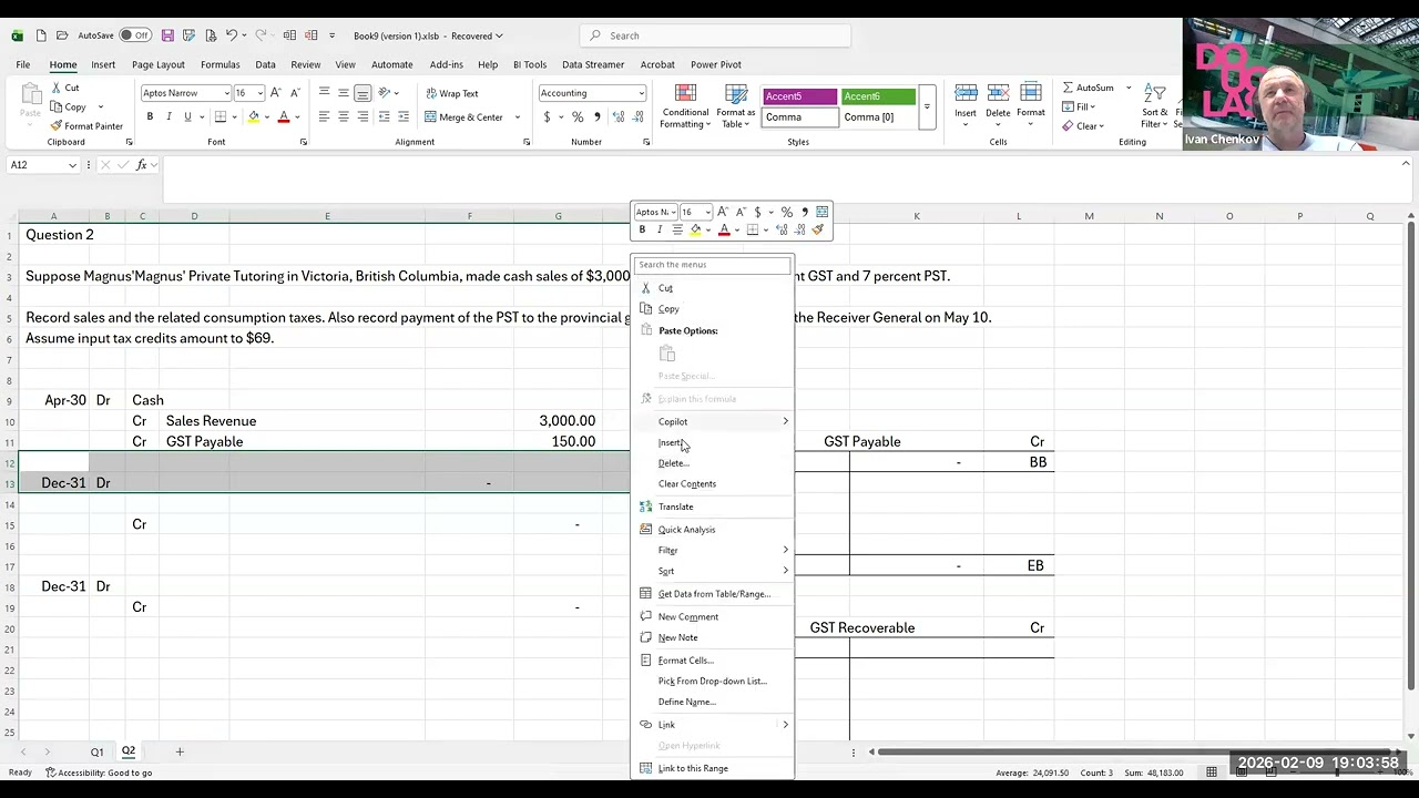 ACCT 1210 - MidTerm Exam Review