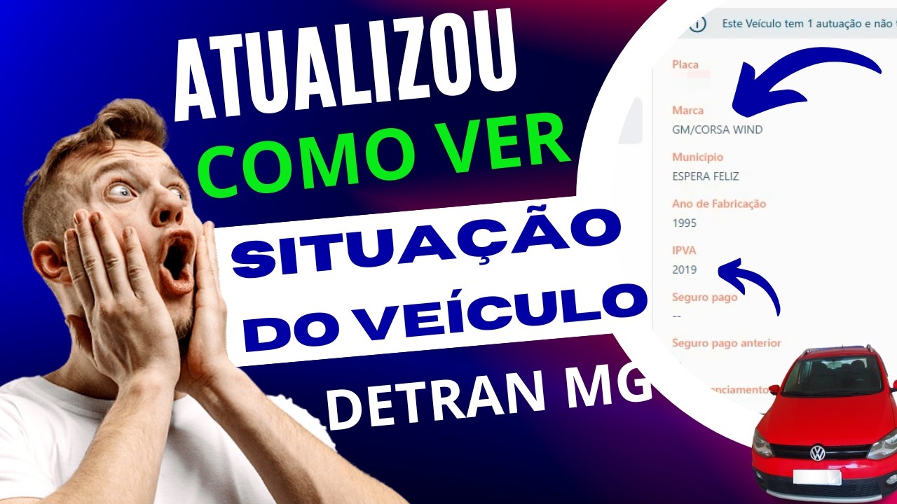 Como Consultar SITUA&Ccedil;&Atilde;O DO VE&Iacute;CULO Detran MG NOVA ATUALIZA&Ccedil;&Atilde;O Documentos De Ve&iacute;culos!