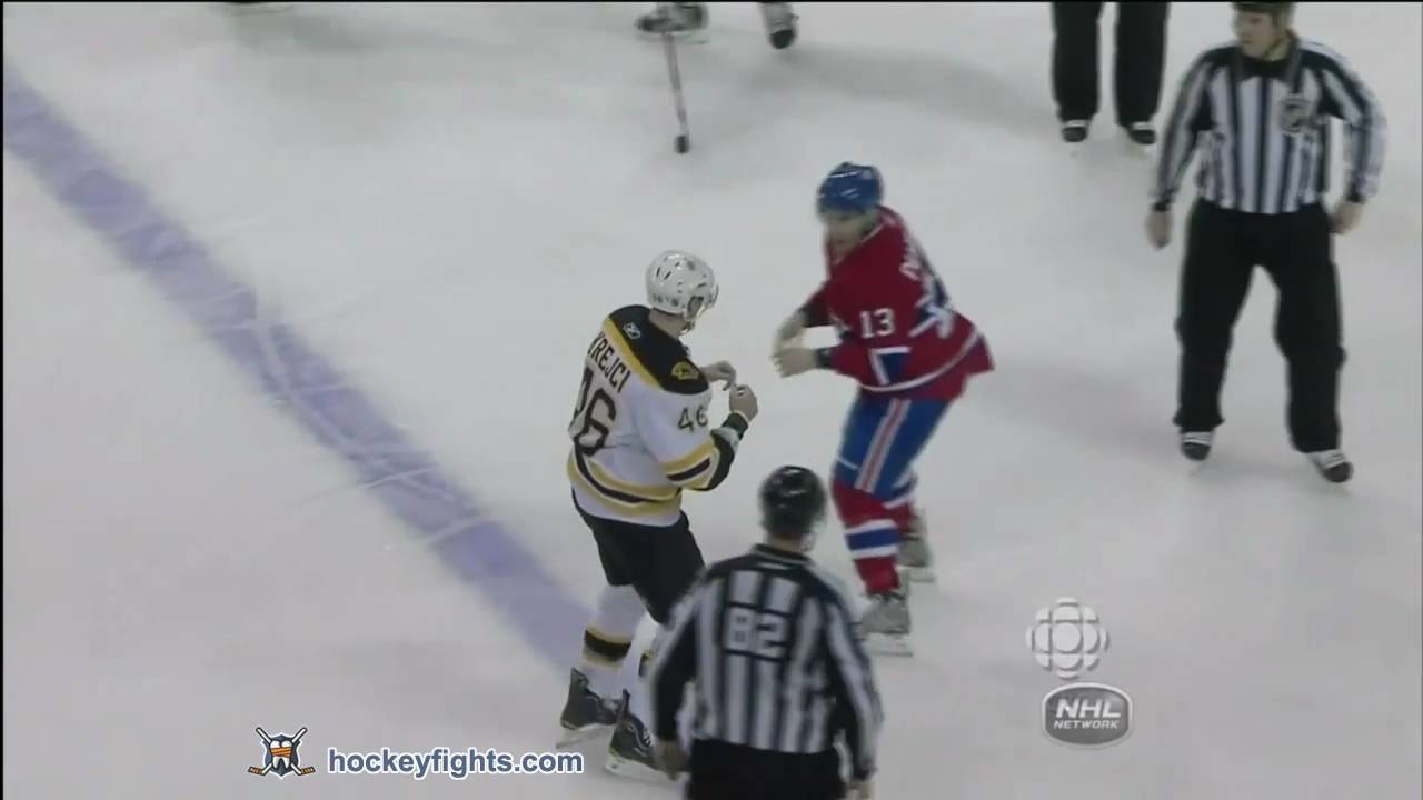 David Krejci vs Michael Cammalleri Dec 16, 2010