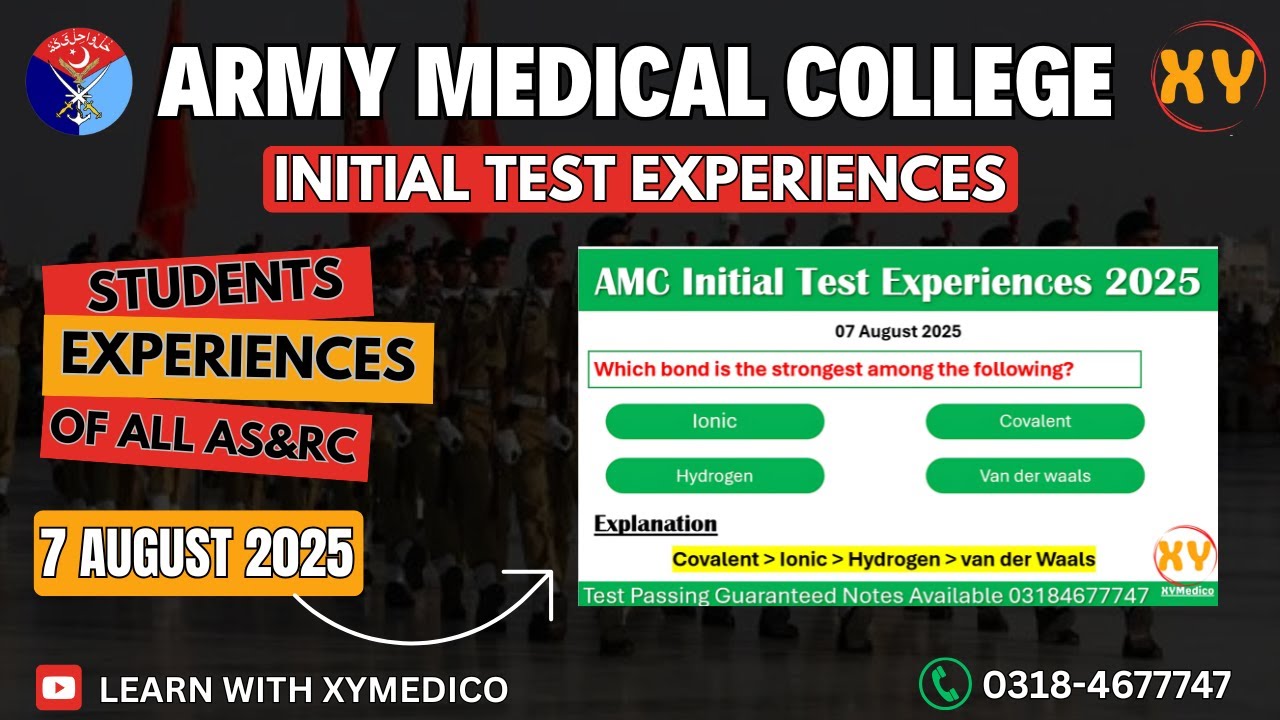 Medical Cadet AMC initial test experience 2025 | AMC Today Initial Test Questions