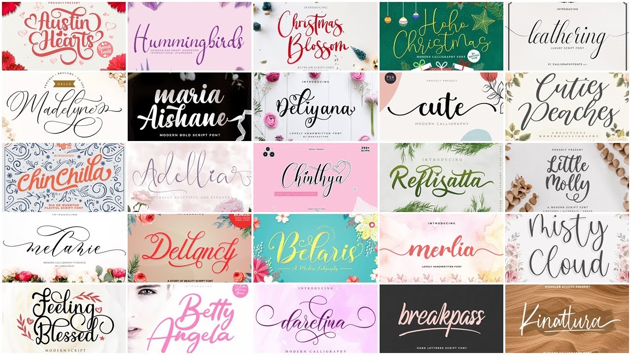 25 Fuentes Tipogr&aacute;ficas Lettering Para descarga Gratuita