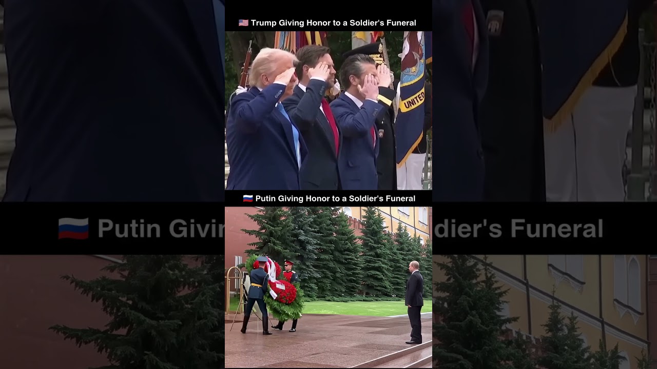 Trump & Putin Honor Fallen Soldiers 🇺🇸🇷🇺 Ultimate Respect ❤️ #short #shorts #viral #trending #usa