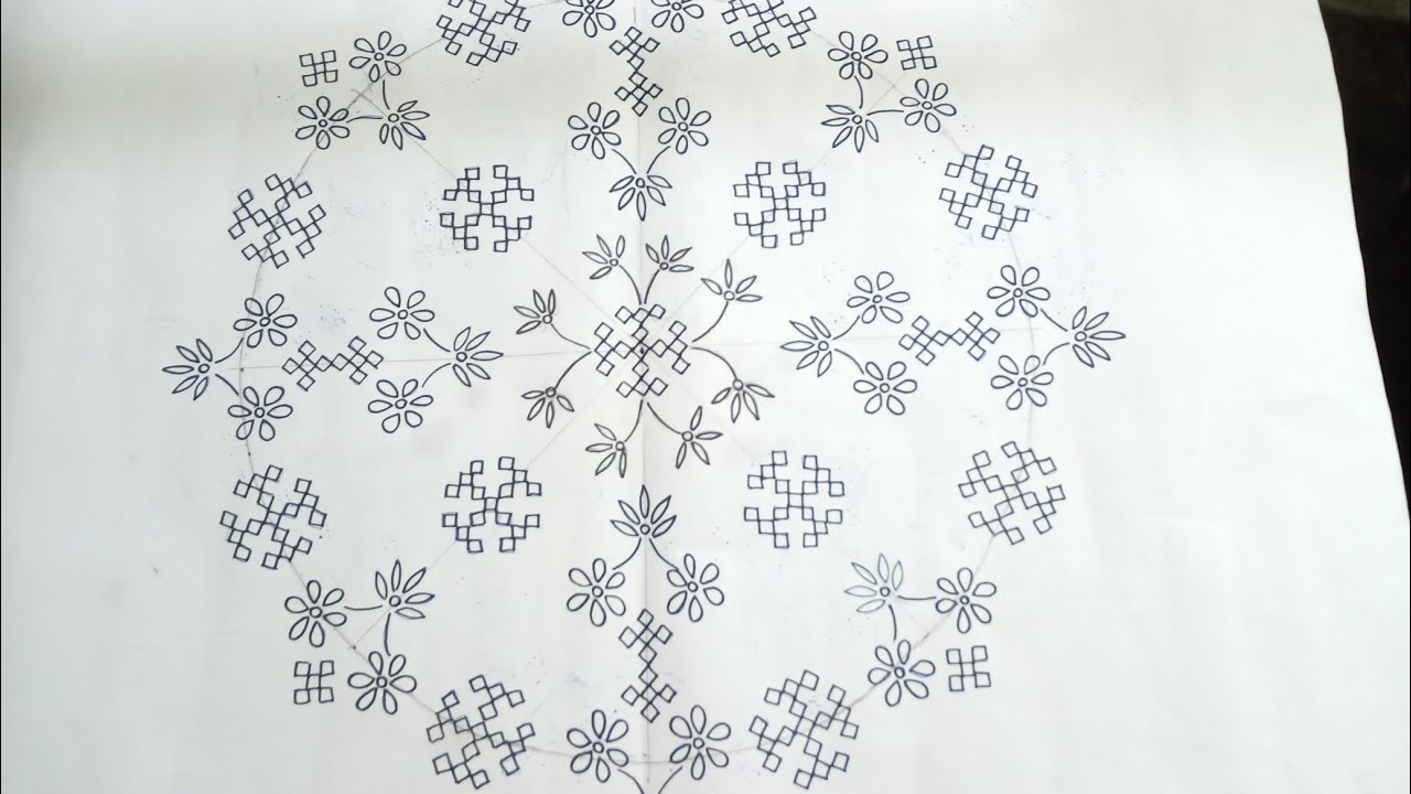 Sindhi Work//Round Design For Bedsheet//Hand Embroidery.