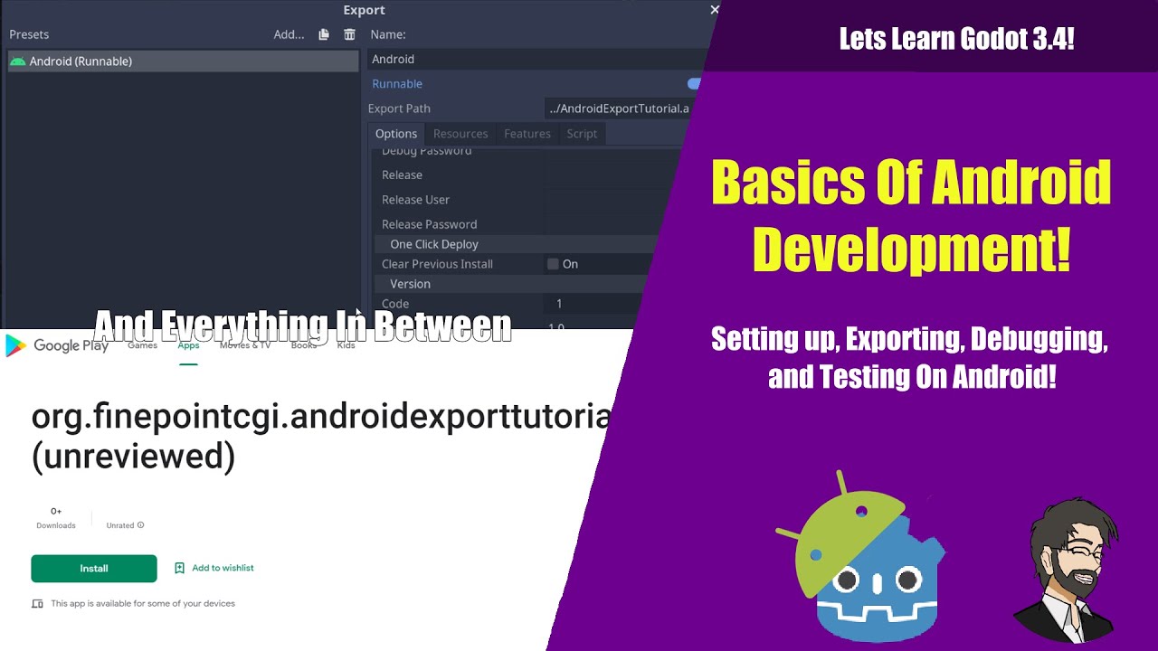 Exporting, Debugging, And Testing Your Android Game With Godot! | Lets Learn Godot 3.4!