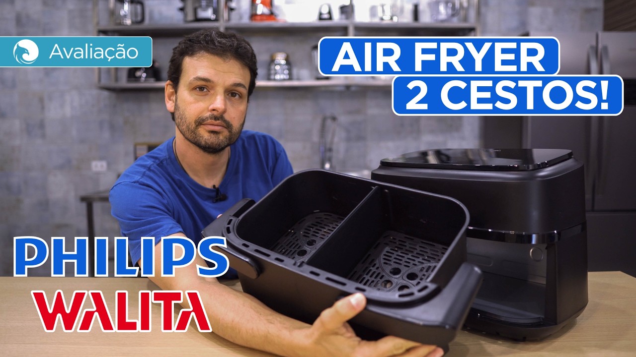 Avaliação da AIR FRYER Philips Walita Cesto Duplo NA150 | Avaliação Harpyja