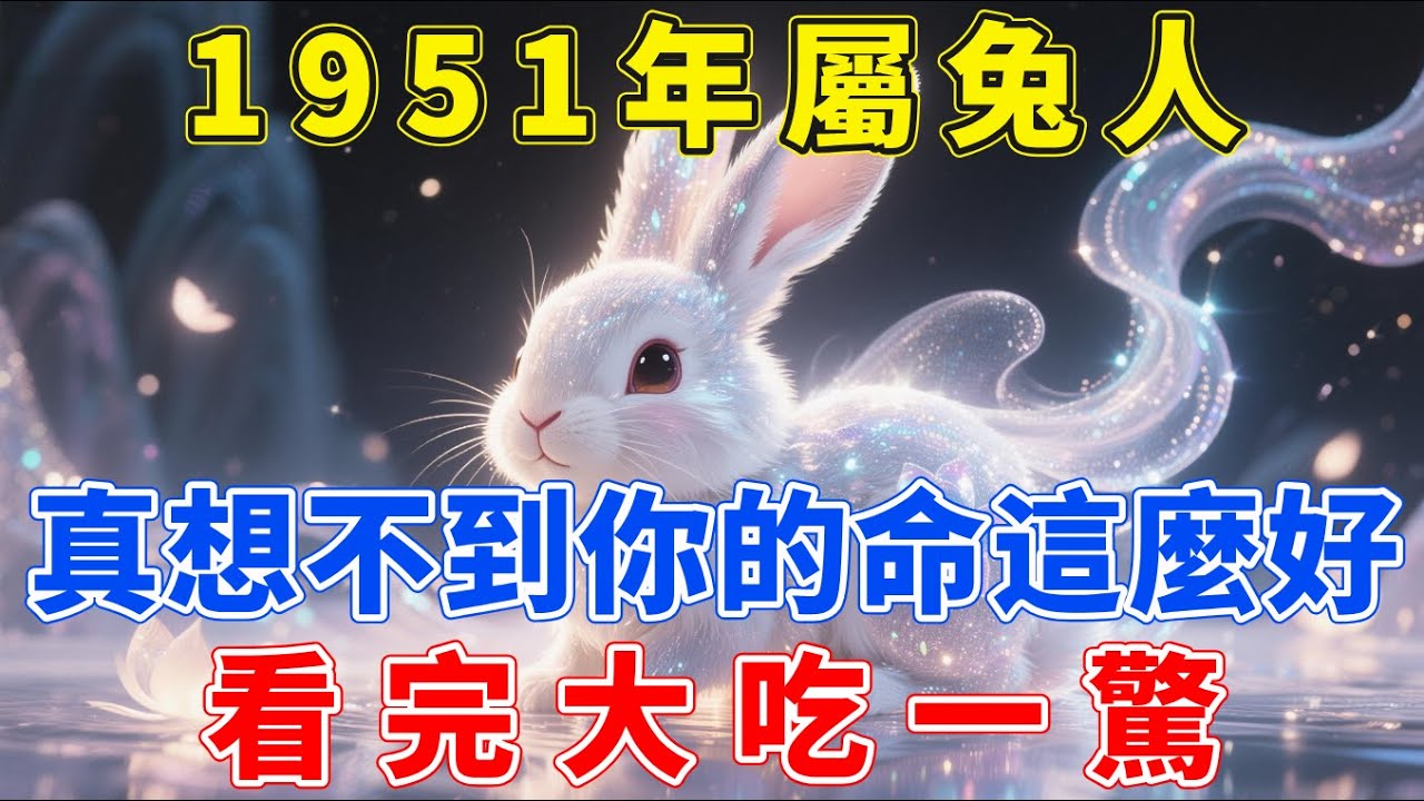 1951年屬兔人，辛卯年出生，你的命這麼好，真想不到！看完你會大吃一驚！【生肖梵音】#生肖龍#運勢 #風水 #財運#命理