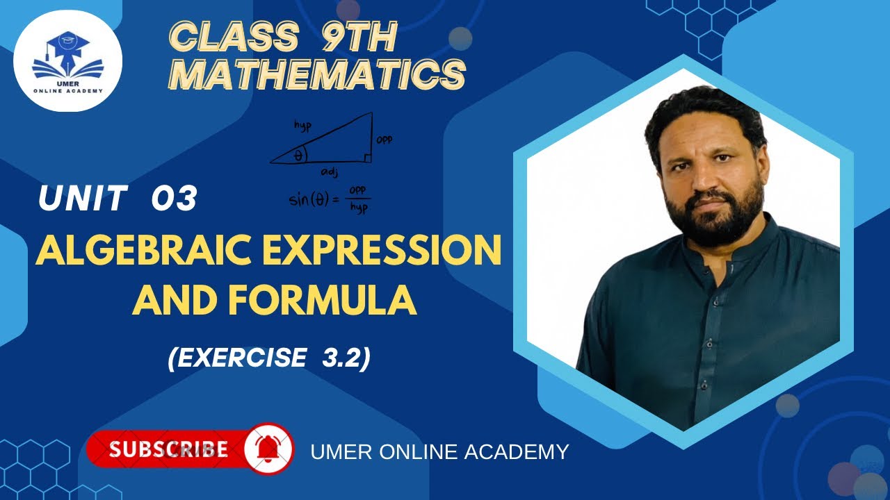 Class 9 Math | Algebraic Expressions & Formulas (Exercise 3.2)