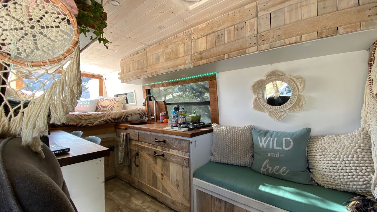 Adventure photographer & family live full time on the road | Van tour of self-converted off-grid van