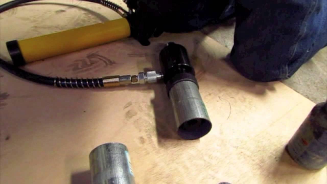 Hydraulic pipe expander demo