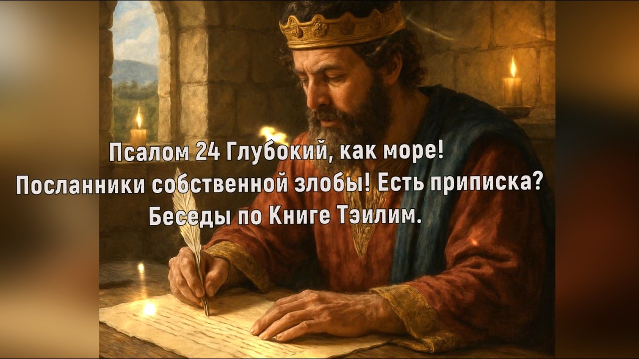 Псалом 24 Глубокий, как море!  Посланники собственной злобы.Есть приписка?  Беседы по Книге Тэилим.