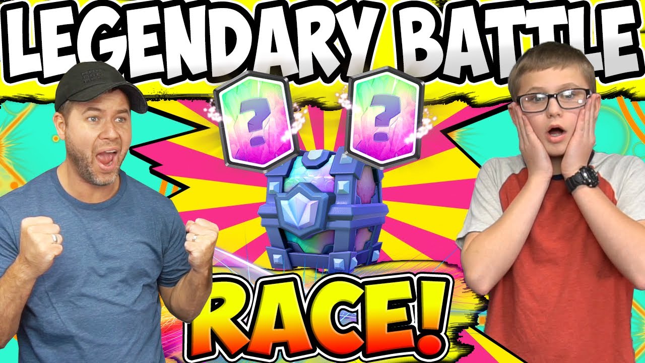 MY SON and I RACE TO GET THE LEGENDARY! in CLASH ROYALE