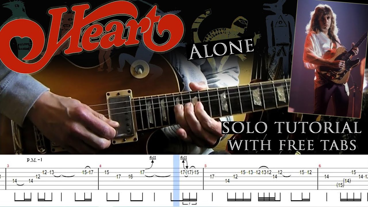 Heart - Alone guitar solo lesson (with tablatures and backing tracks)