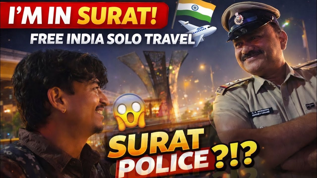 “Surat Traffic Police Encounter! | My Unique Experience solo India traval for free  #surat 