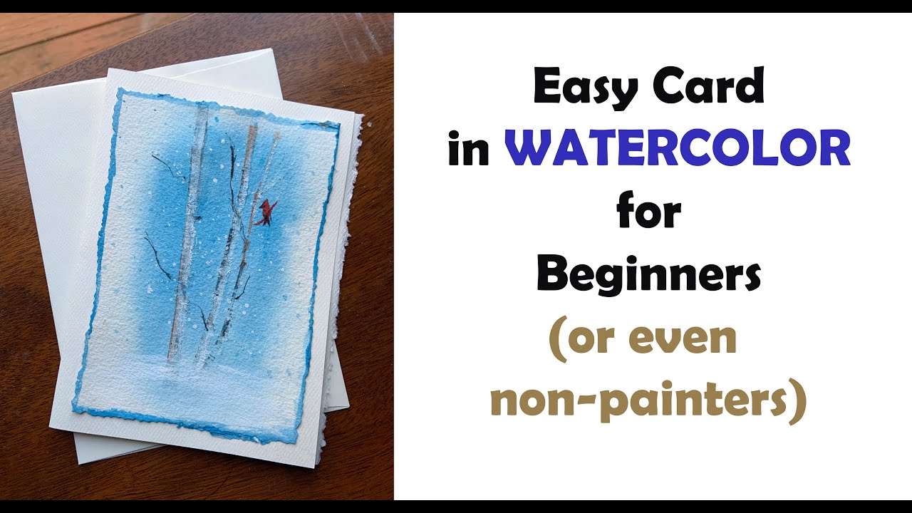 How To Paint An Easy Card in Watercolor For Beginners By Deb Watson