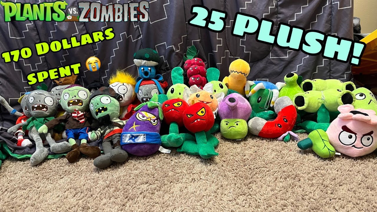 MASSIVE PVZ PLUSH UNBOXING (25 plushies and 170 dollars spent 😭)