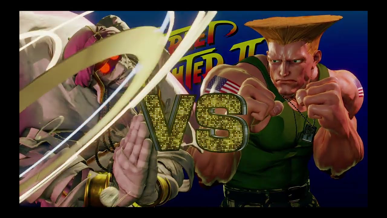 Street Fighter V | Дхалисм против Гайла | Полный бой | 4K
