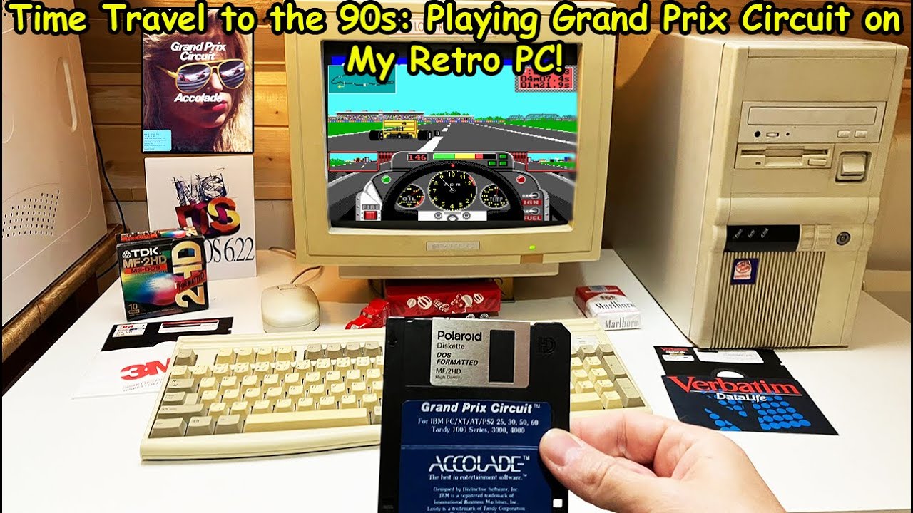 Time Travel to the 90s: Playing Grand Prix Circuit on My Retro PC!