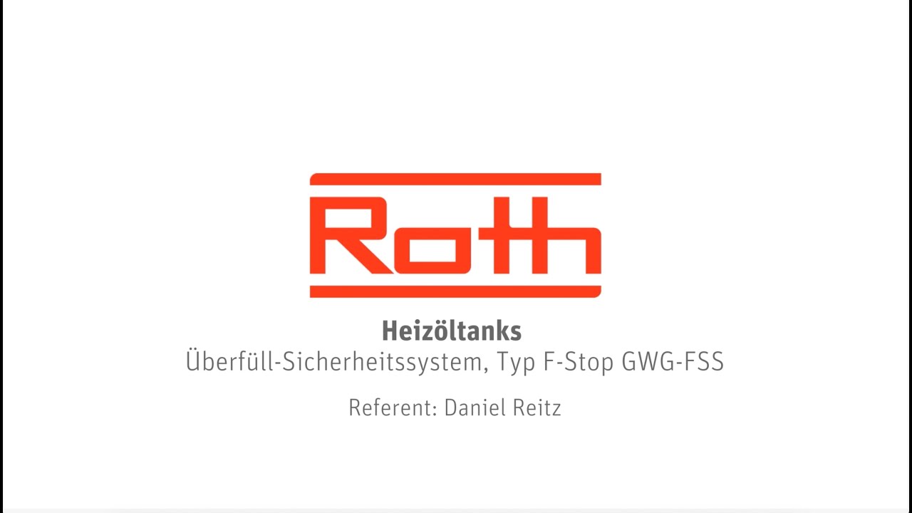 Roth Heizöltanks – Überfüllllsicherungsystem F-STOP einstellen