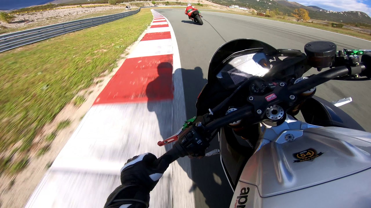Aprilia Tuono V4 factory with arrow gp2 wo db killer on the Grobnik Circuit Rijeka