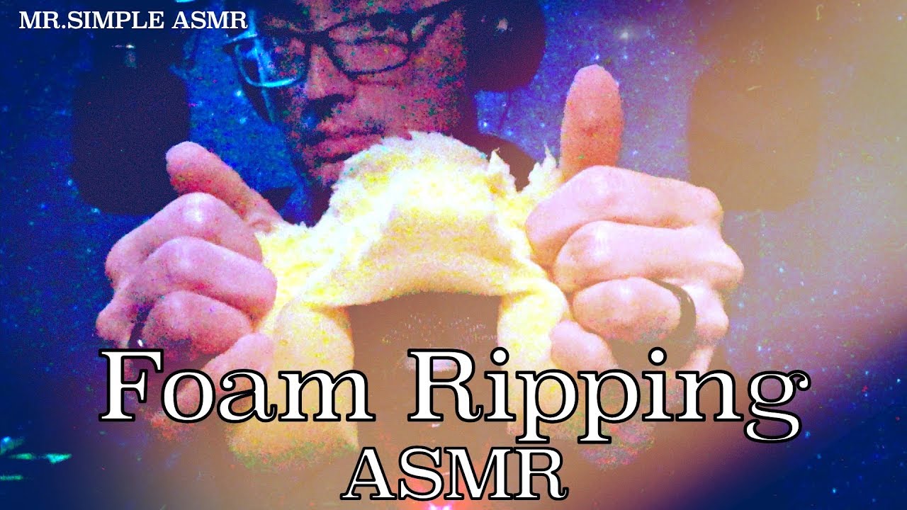 ASMR Foam Ripping Foam Scratching Foam Sponge & Ghost? 3 Mic Surround Sound Triple The Tingles