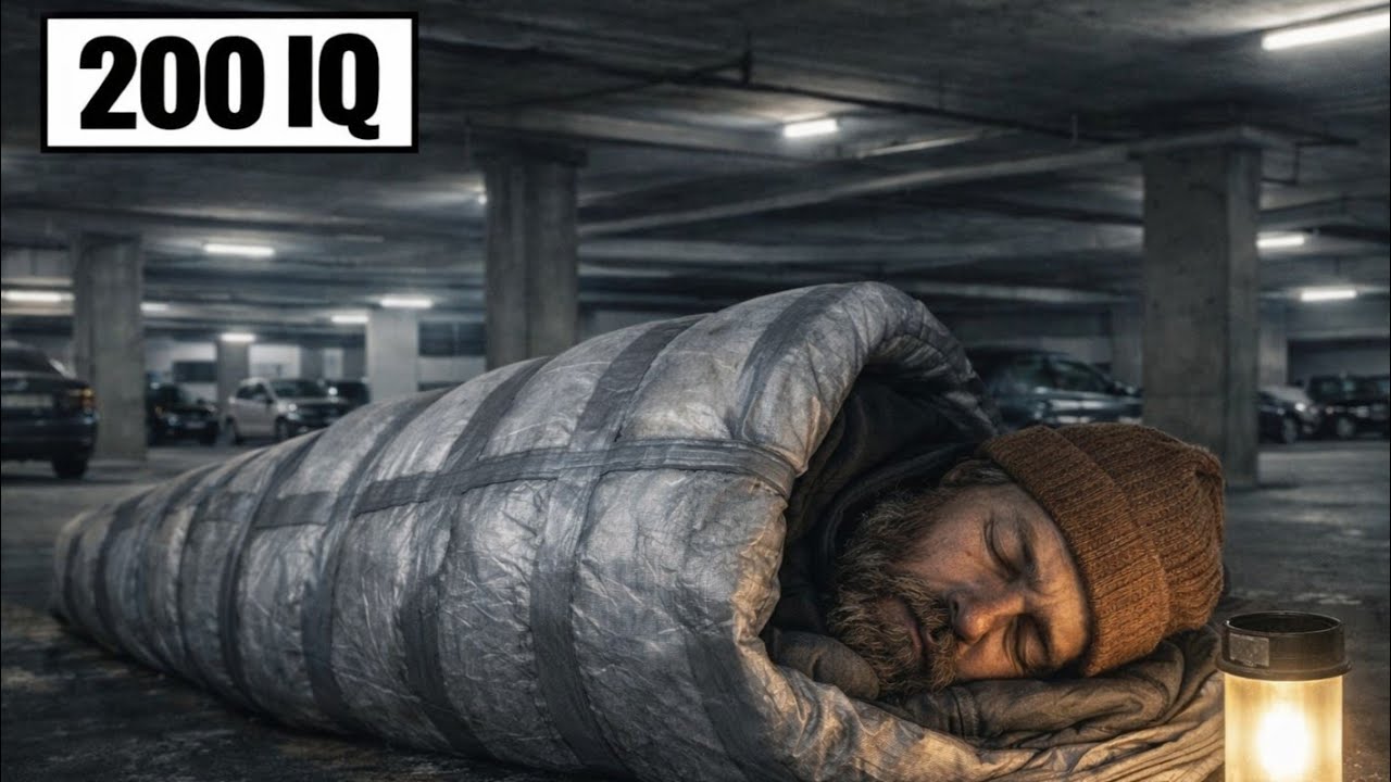 Homeless People Sleep In Parking Garages During Winter