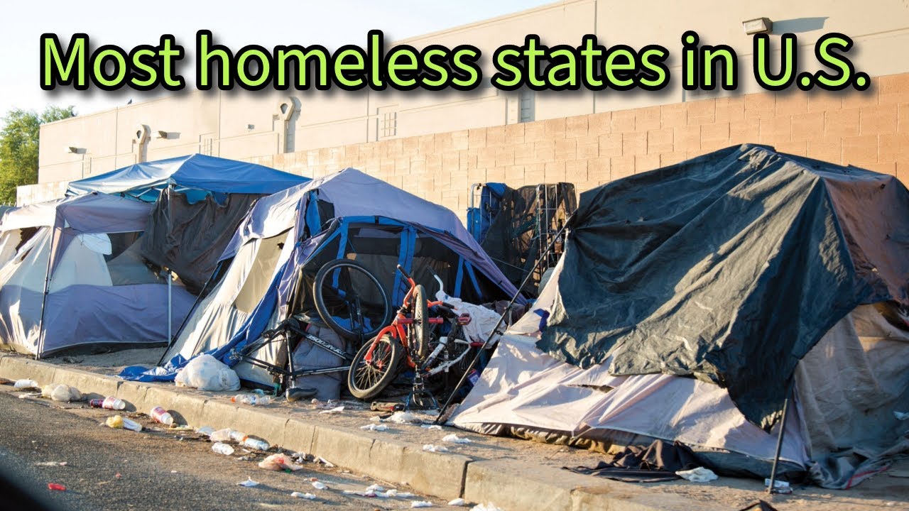 Top 10 States with Highest Homeless Population.  Most in U.S.
