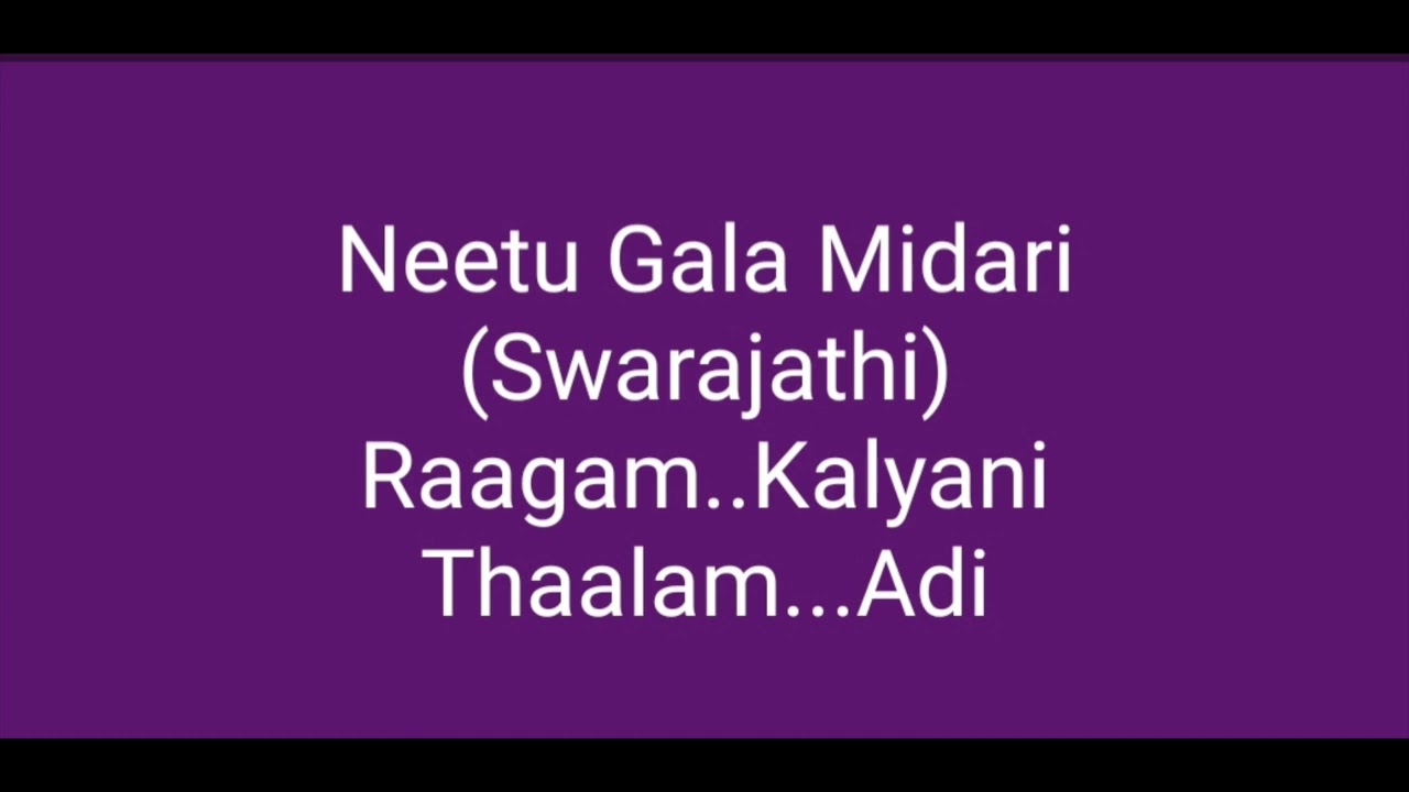 NEETU GALA MIDARI(KALYANI  SWARAJATHI)#learncarnatic#carnaticmusicbasics#shivasongs#southindianmusic