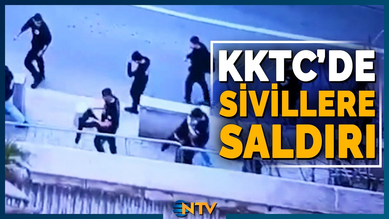 Son Dakika: EOKA Destek&ccedil;ilerinden Sınırda KKTC'de Sivillere Saldırı | NTV