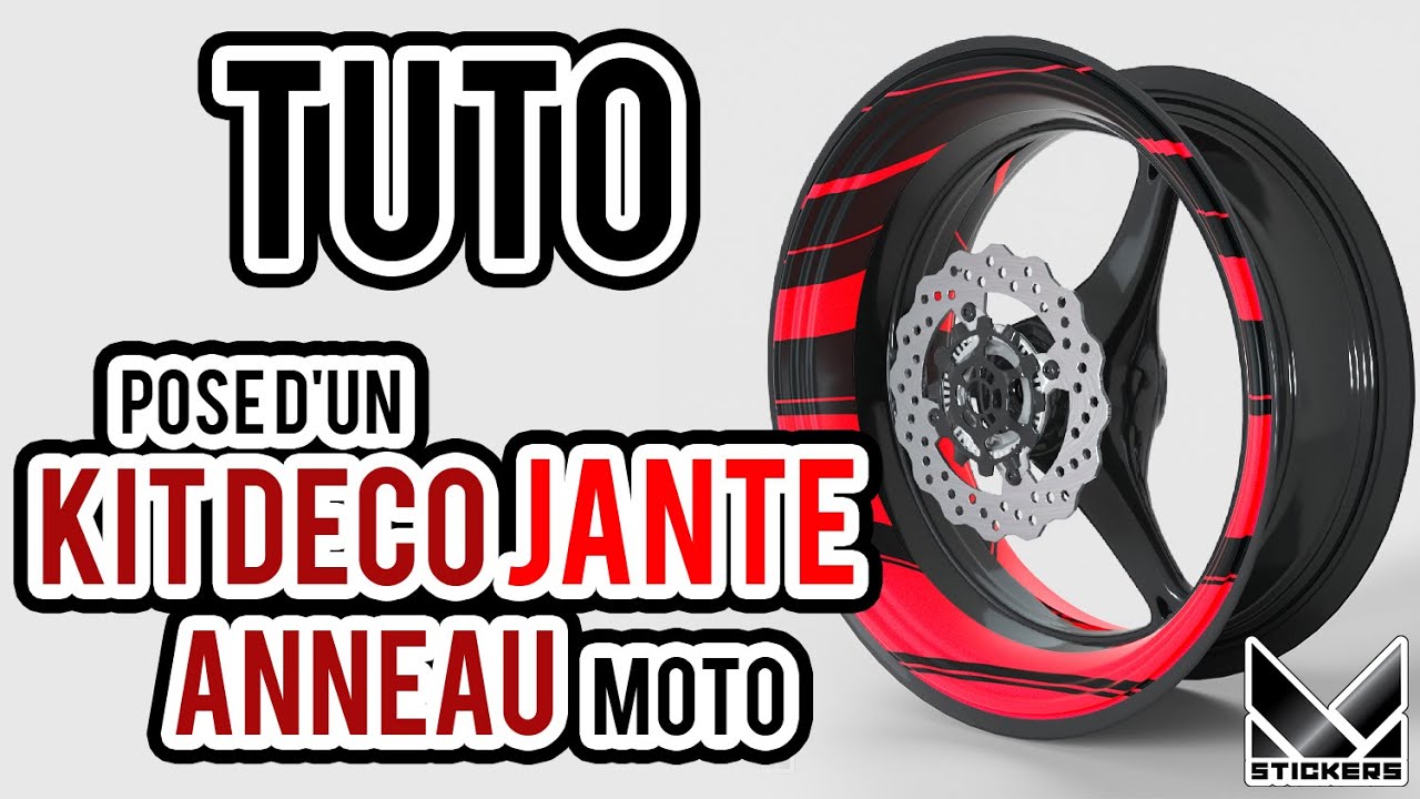 TUTO - COMMENT POSER UN KIT DECO JANTE ANNEAU MOTO [M-Stickers]