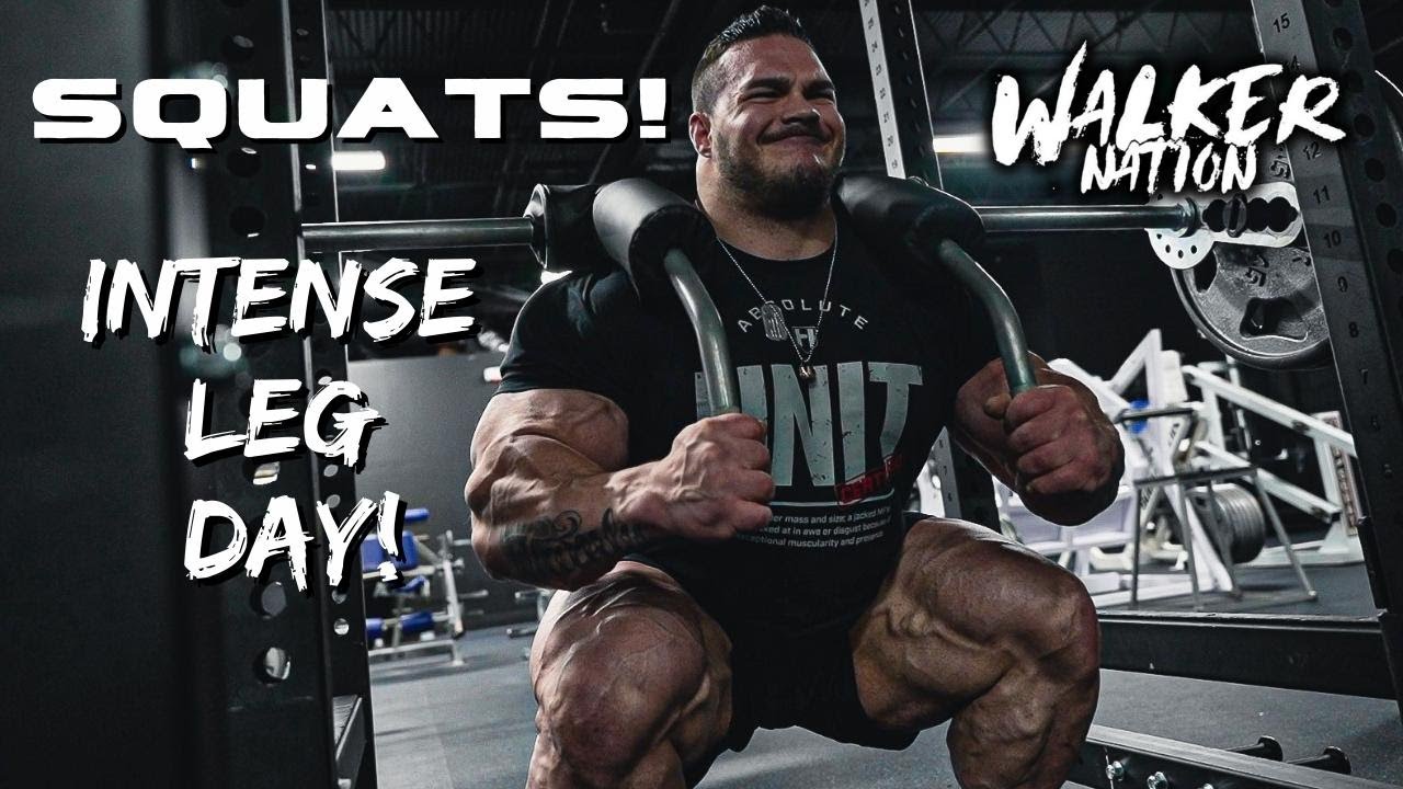 Nick Walker | HITTING SQUATS! | INTENSE LEG DAY!