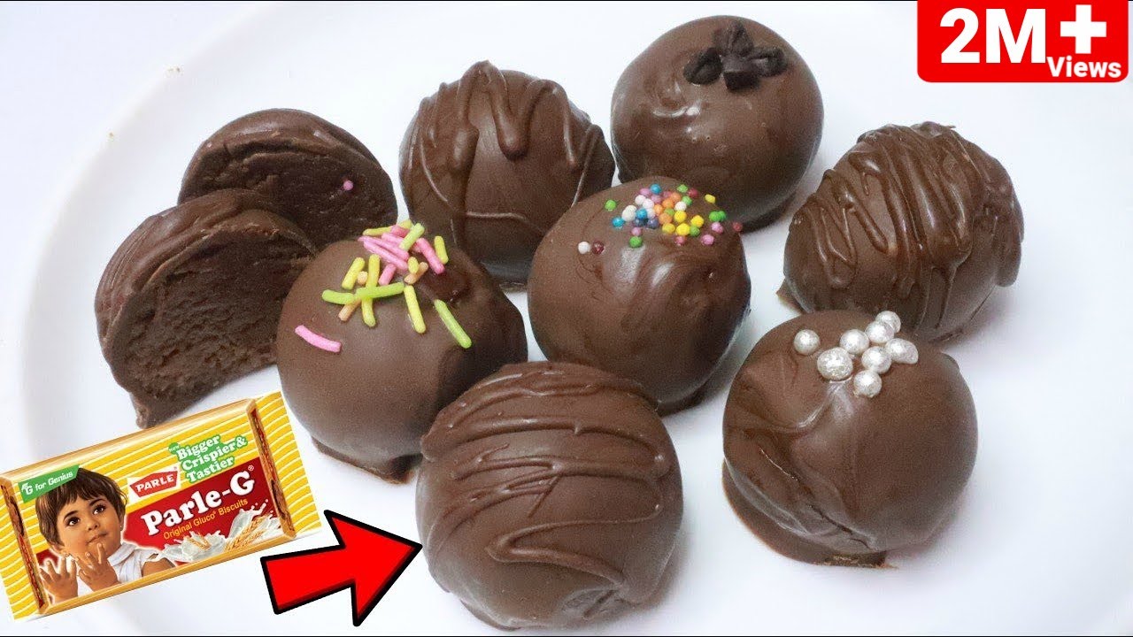10 रुपये के पारले जी बिस्कुट से बिना पकाये 5 मिनट में चोको मिठाई Chocolate Balls | Tasty Choco Balls
