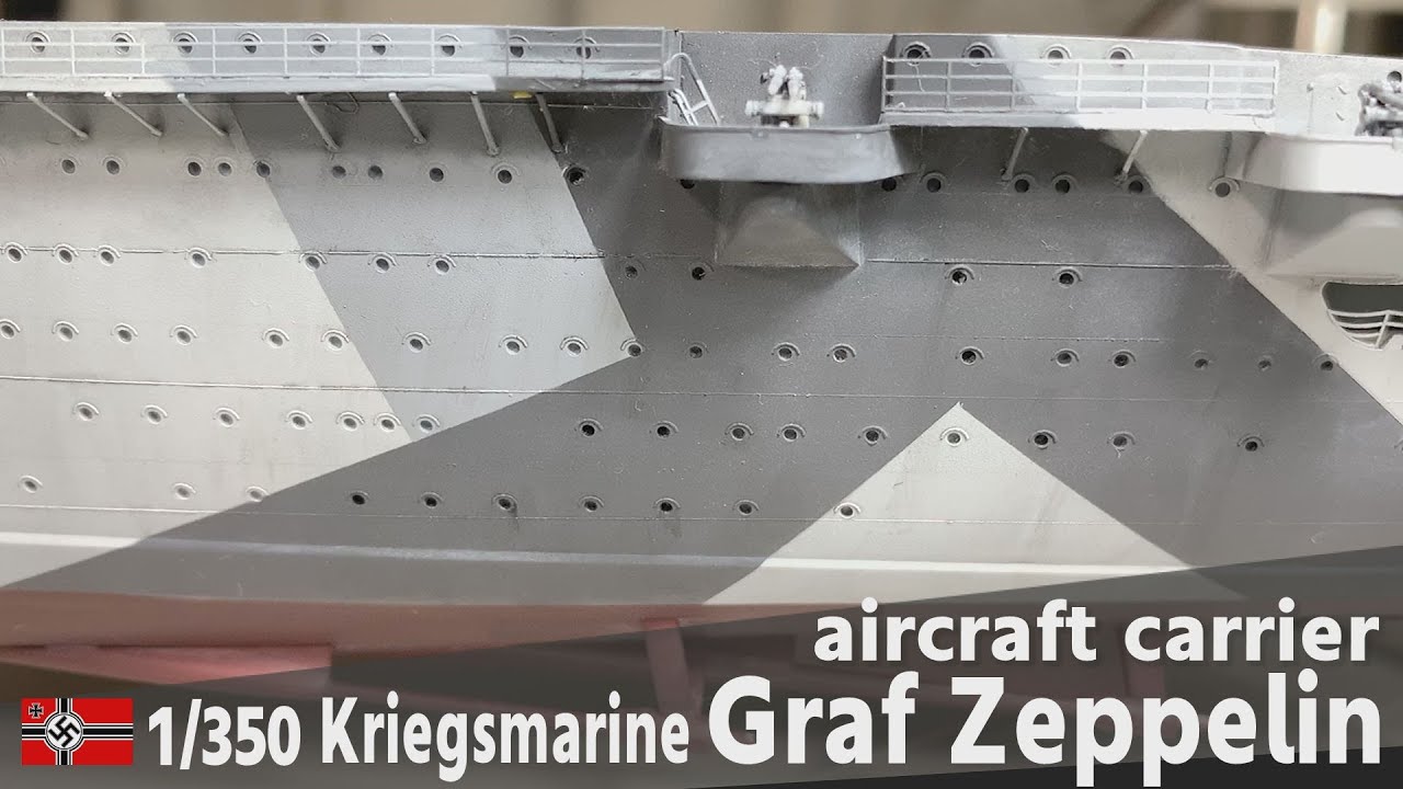 Авианосец ВМС Германии Graf Zeppelin Часть 15 Weathering 1/350 модель корабля