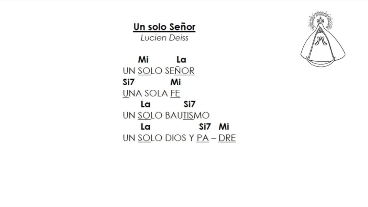 Un solo Señor (canto con acordes)