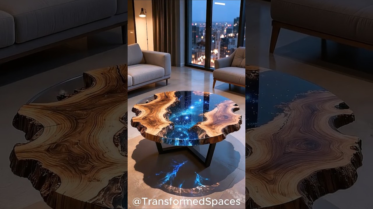 Epic Galaxy Epoxy Resin Coffee Table | Luxury Home Decor Concept