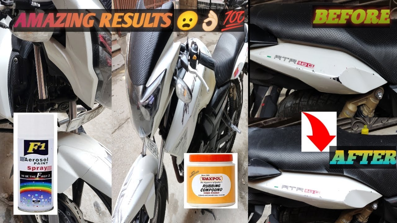 How to remove scratches from a bike || Apache RTR 180 Scrach removal || Paint Correction #detaling