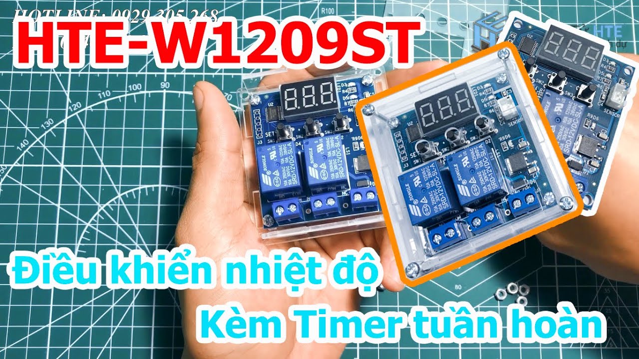 HTE-W1209ST ĐIỀU KHIỂN NHIỆT ĐỘ KÈM TIMER TUẦN HOÀN, ẤP TRỨNG MINI, SẤY, SƯỞI, LÀM MÁT, LÀM LẠNH