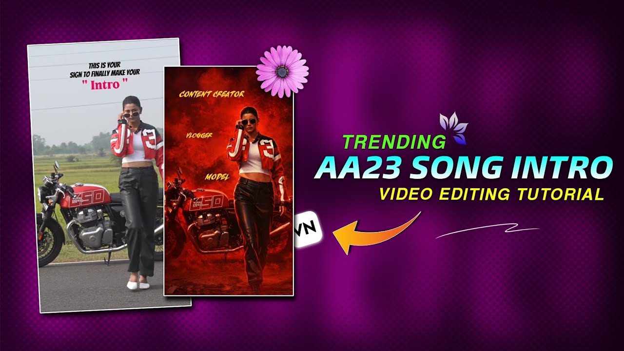 AA23 Song Intro Video Editing Tutorial | How to Make Character Intro Video On VN App
