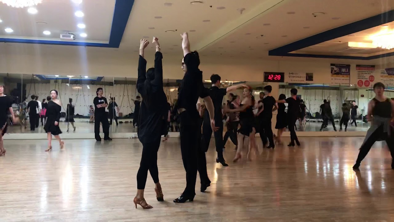 minje kim & hyebin ham  practice in Rumba.