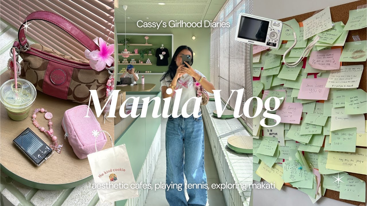 🎀 Manila Diaries 🎀 aesthetic cafes, matcha mama, exploring makati, playing tennis, slice of life