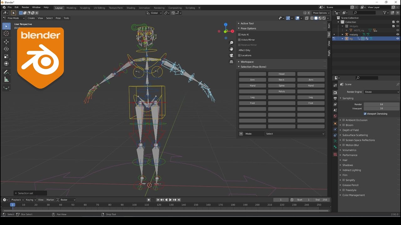 Blender BsMax Selection set tool for Armature (Pose mode)