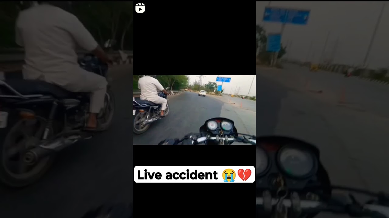 Bike crashed 💔🥺 || #Live #accident 💔💔 || #viral #alone #splendor #shorts #youtube #status