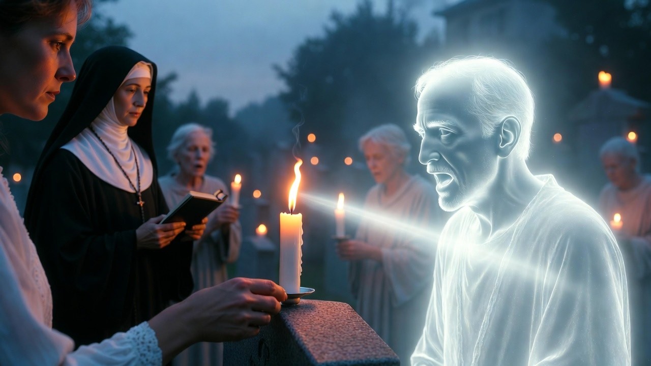 Santa Faustina vide cosa accade quando accendi una candela al cimitero — Le anime rispondono