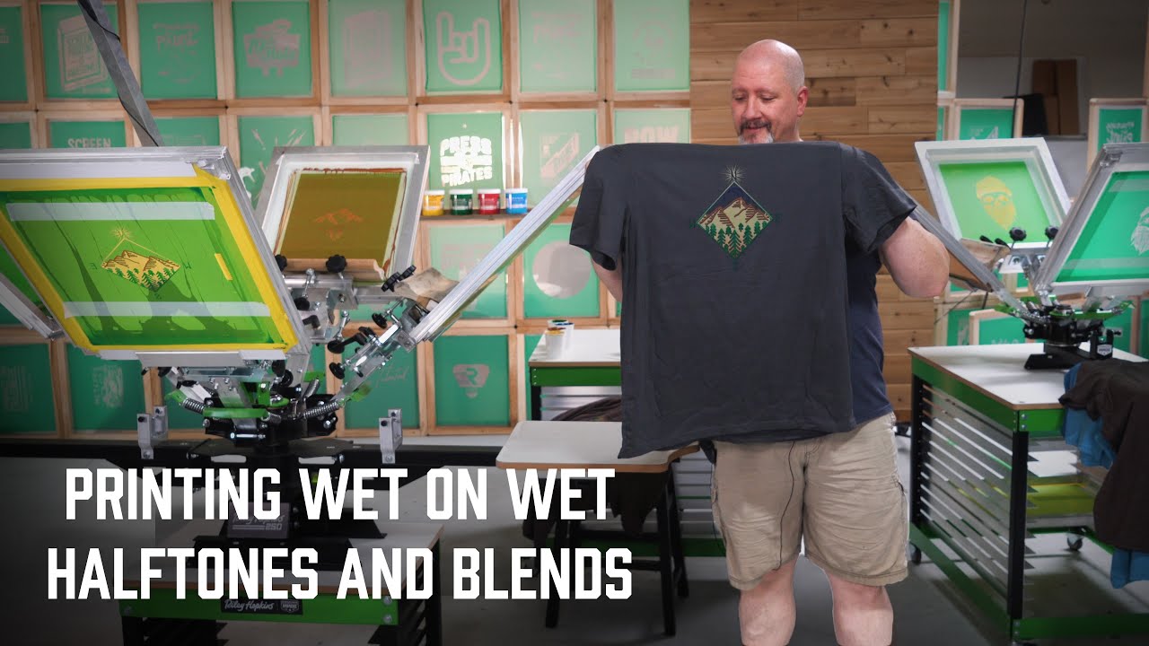 How To Screen Print Wet On Wet Halftones And Color Blends For A Vintage Look With FN-INK