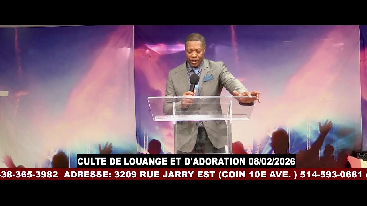 CULTE D'ADORATION ET DE LOUANGE ÉGLISE ÉVANGELIQUE DE LA CITÉ DIMANCHE 08/02/2026