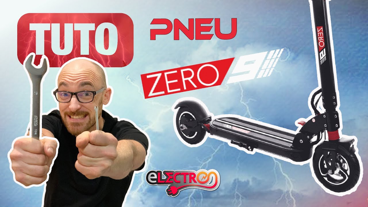 zero 9 pneu zéro  changement reparer tuto trottinette electrique  super mini électrique