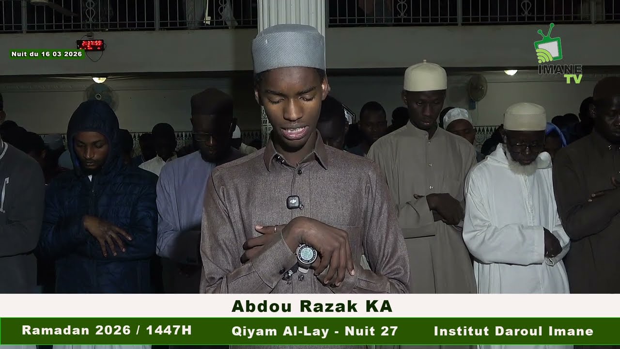 Qiyam Al-Layl Ramadan 2026/1447H - Nuit-27 | Abdou Razak KA- Part-01 | Mosquée Daroul Imane