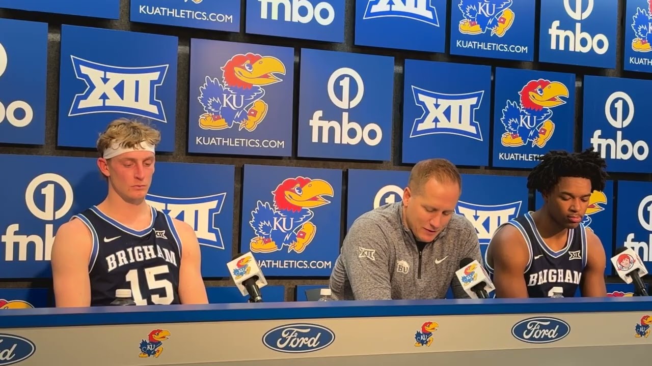Richie Saunders, Rob Wright, and BYU head coach Kevin Young post game press conference 1-31-26