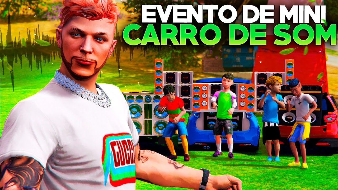 GTA V: VIDA DE RICO | LEVEI MEUS FILHOS PRA UMA COMPETIÇÃO DE SOM COM OS MINI CARROS!😱 | EP#91